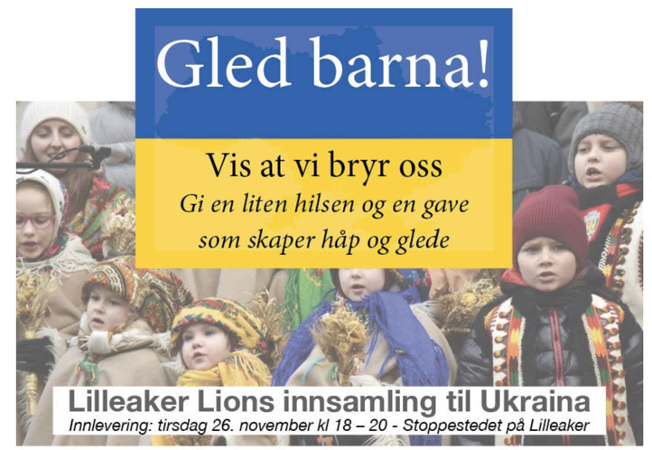 Lilleaker Lions - Innsamling til Ukraina 26. november 2024 Lilleaker Lions - Innsamling til Ukraina 26. november 2024